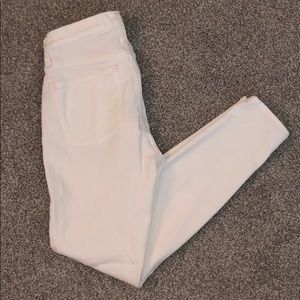 white Madewell skinny jeans